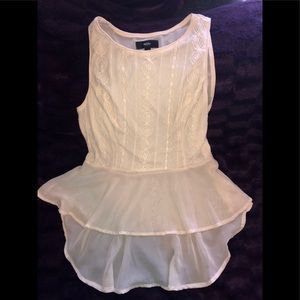 Mossimo Lace Peplum Tank